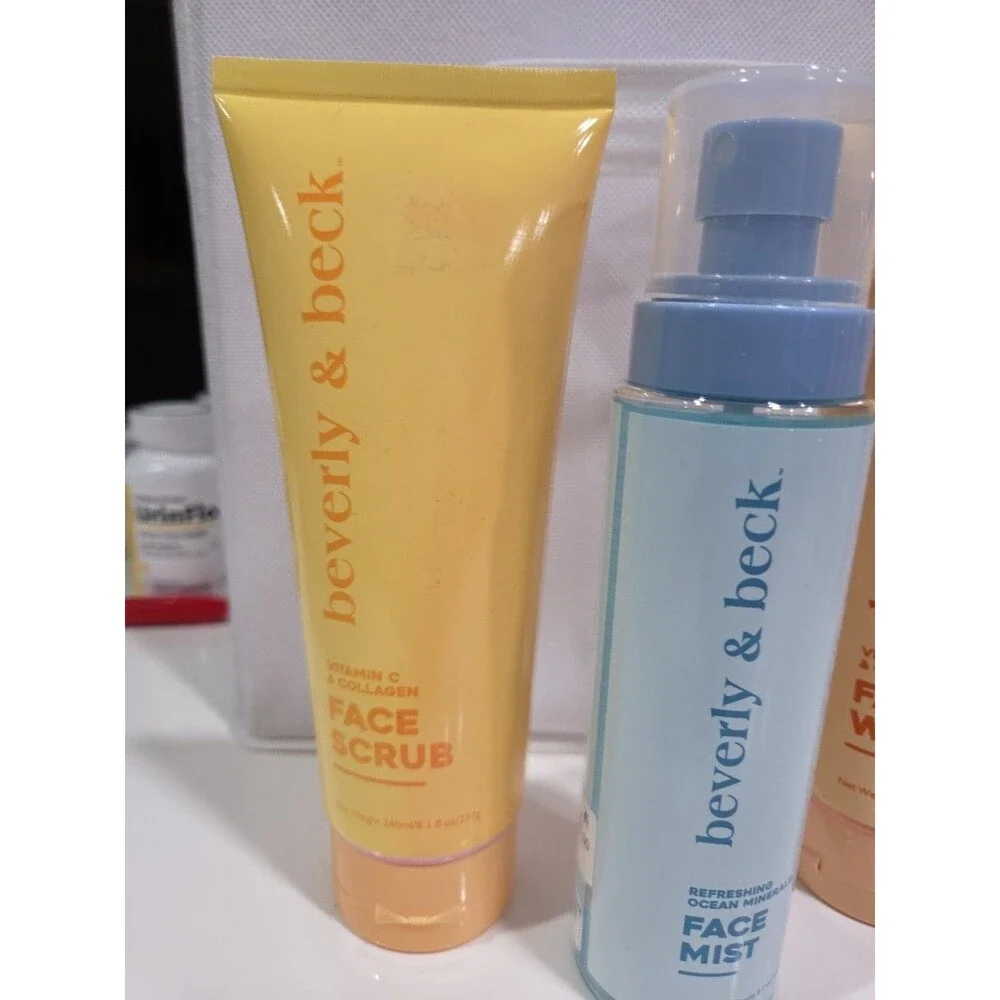 NEW FULL SIZE beverly & beck face wash, mist, face scrub, Collagen Collection